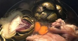 nấu canh hoa atiso