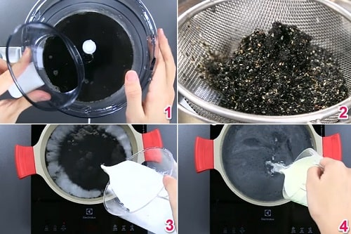 Quy trình làm sữa mè đen tại nhà