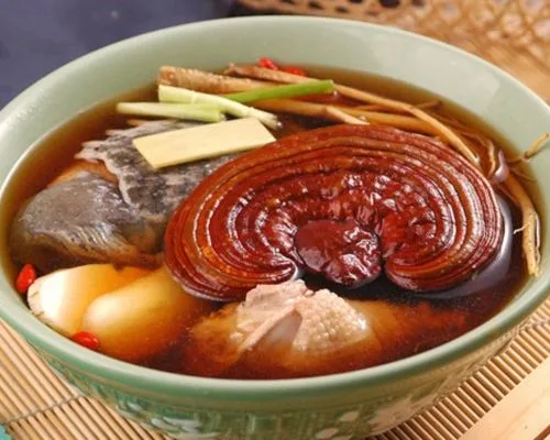 Nấm linh chi gà hầm