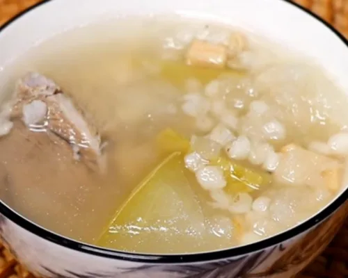 canh bí đao hạt bo bo