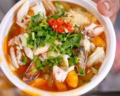 cách thưởng thức bánh canh cua