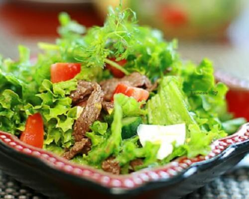 Món ăn từ salad thủy tinh salad