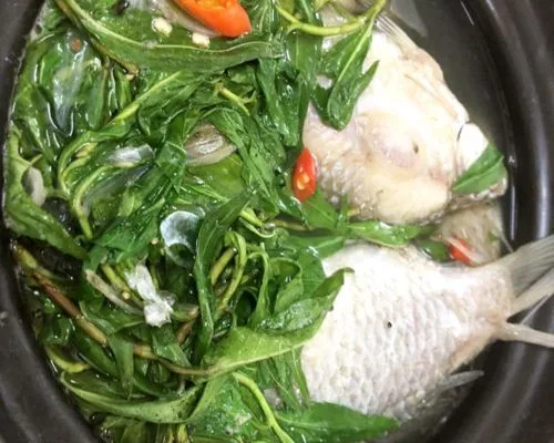 Cá diếc trứng rau răm