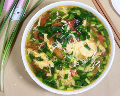 Canh trứng hẹ